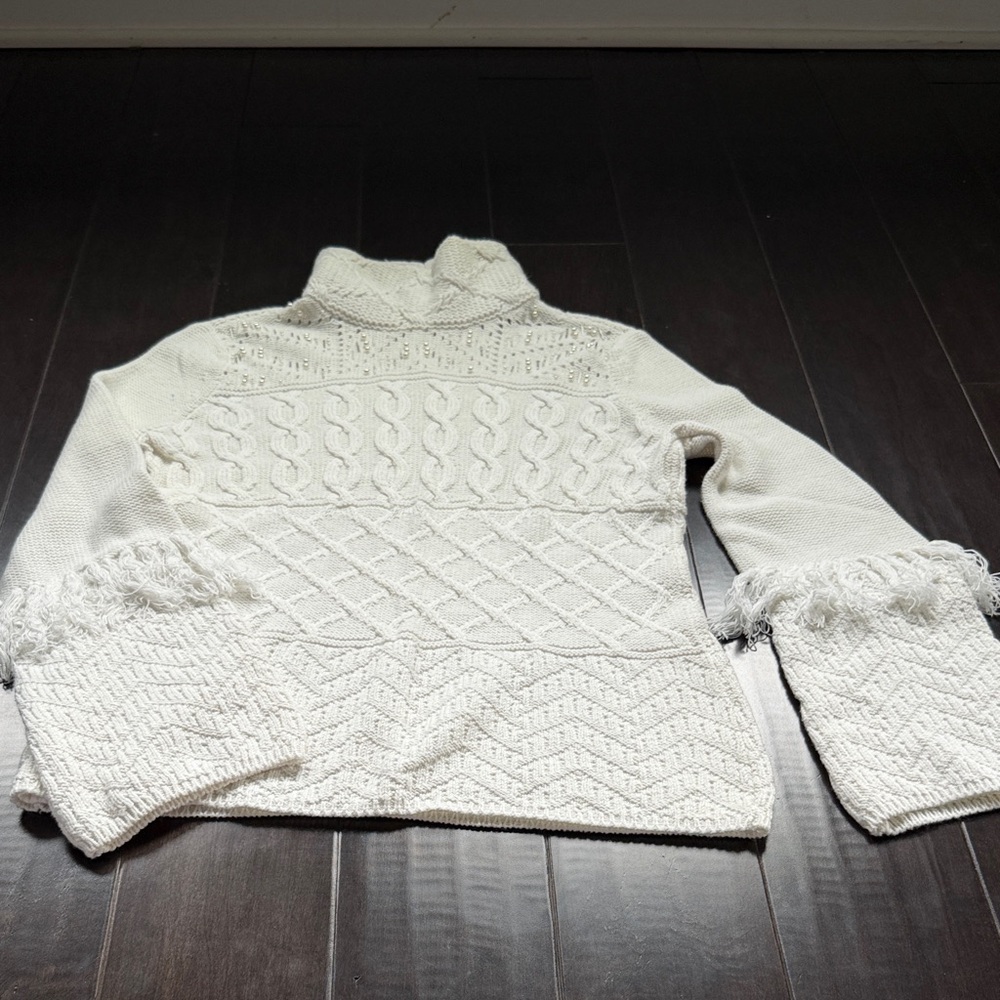 White House Black Market Ivory Knit Sweater